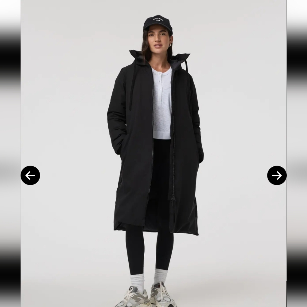 NWT Size XS Black Vuori Water Proof Icelandic Anorak Puffer Parka Coat Jacket